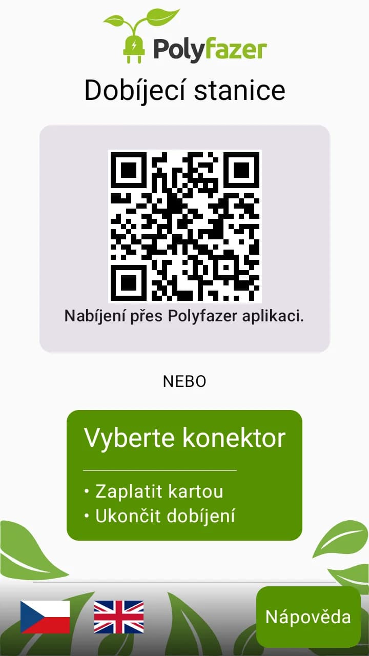Obrazovka terminálu - Výběr na stanici